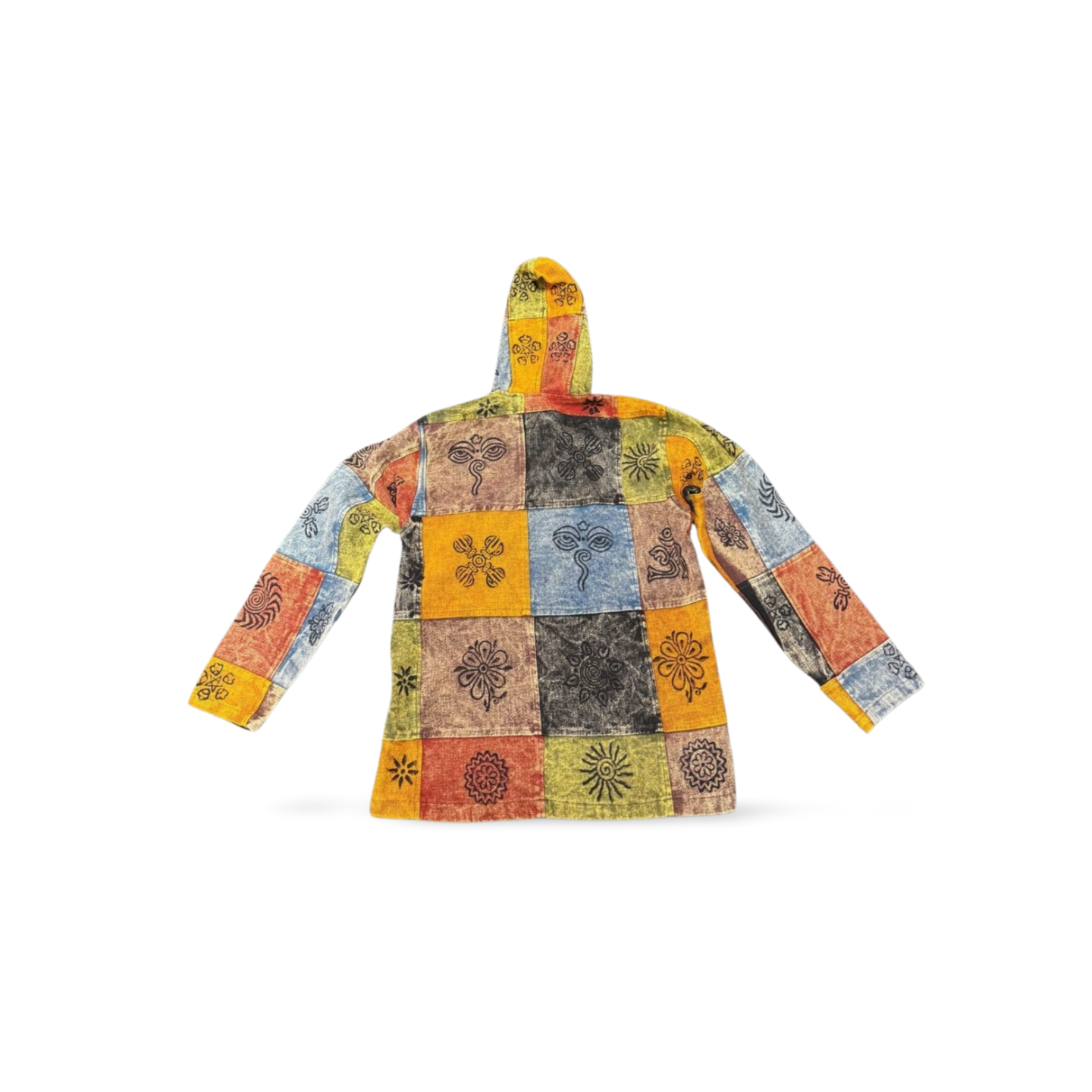 Cotton Patchwork Stonewashed Warm Winter Jacket is 100% handmade by creative artisans in Nepal. It is block-printed with vibrant colors. - Premium from Nepsera Collection - Just $30! Shop now at Nepsera Collection