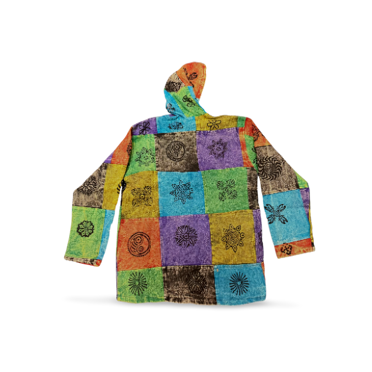 Cotton Patchwork Stonewashed Warm Winter Jacket is 100% handmade by creative artisans in Nepal. It is block-printed with vibrant colors. - Premium from Nepsera Collection - Just $30! Shop now at Nepsera Collection