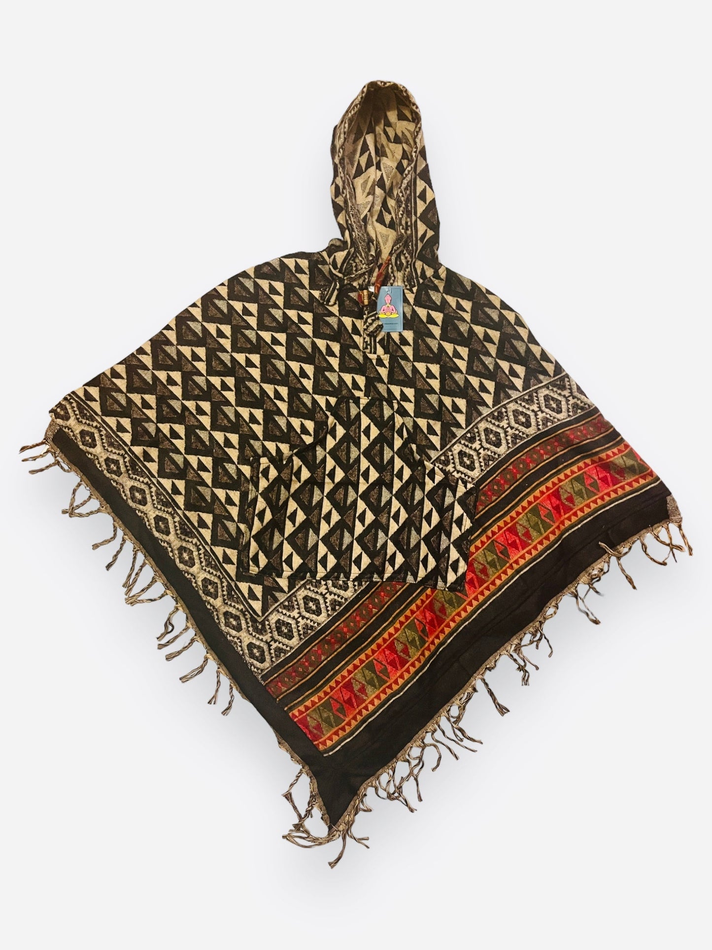 Hand loomed Yak Wool Poncho Made in Nepal. - Premium Poncho from Nepsera Collection - Just $50! Shop now at Nepsera Collection