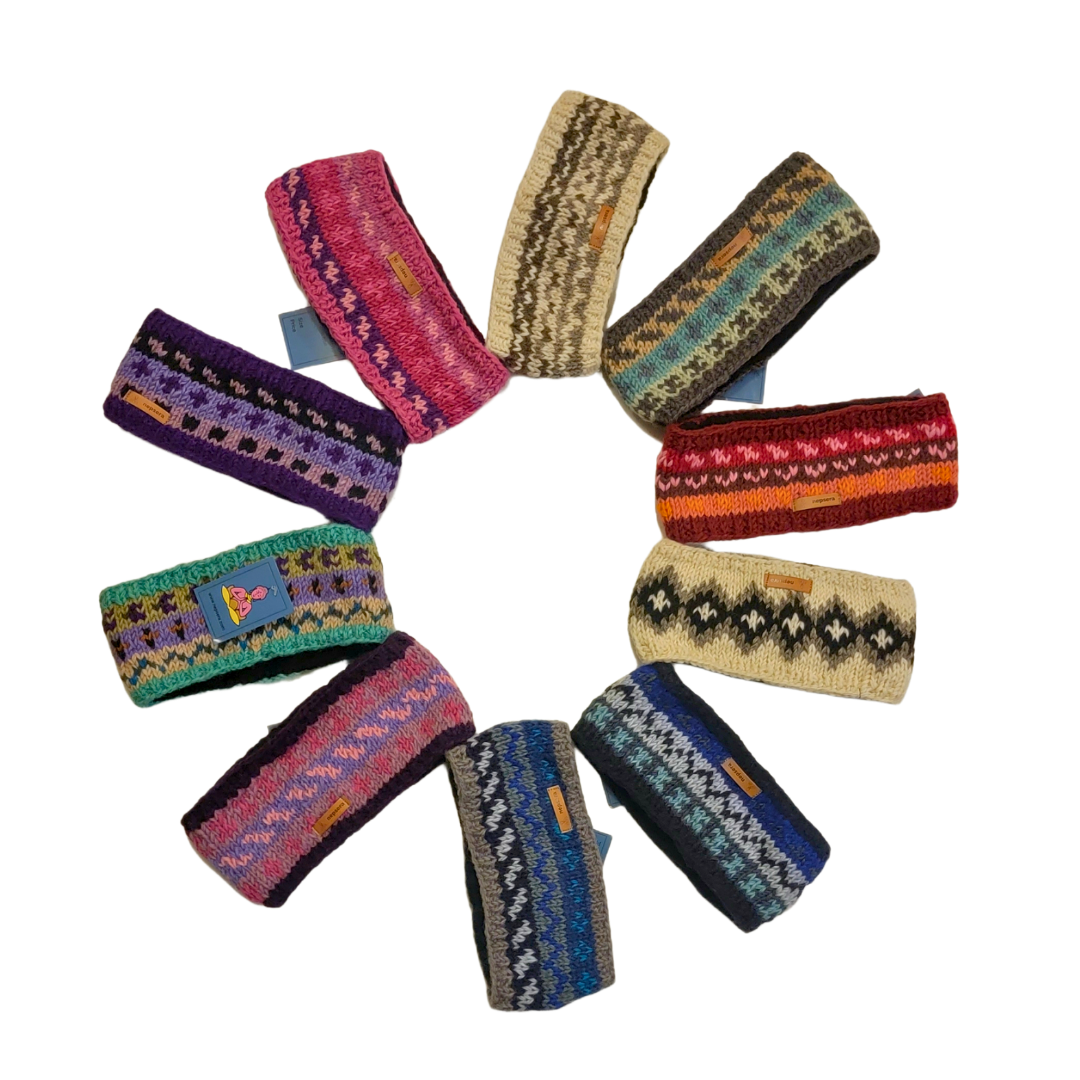 Fleece Lined Wool Patterned Headband Woolen - Premium from Nepsera Collection - Just $15! Shop now at Nepsera Collection