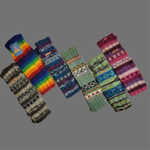Multicolor Hand Knitted Legwarmers - Premium from Nepsera Collection - Just $30.00! Shop now at Nepsera Collection