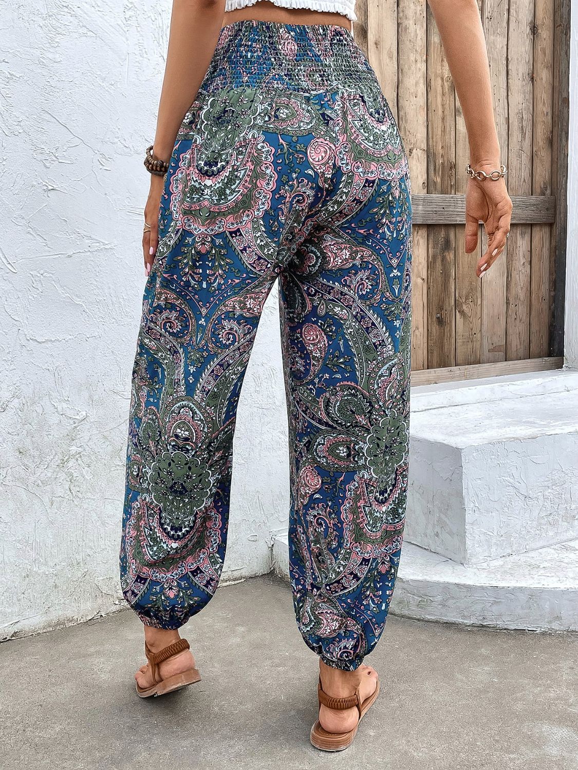 Printed Smocked Waist Pants - Premium Apparel & Accessories from Nepsera Collection - Just $25.00! Shop now at Nepsera Collection