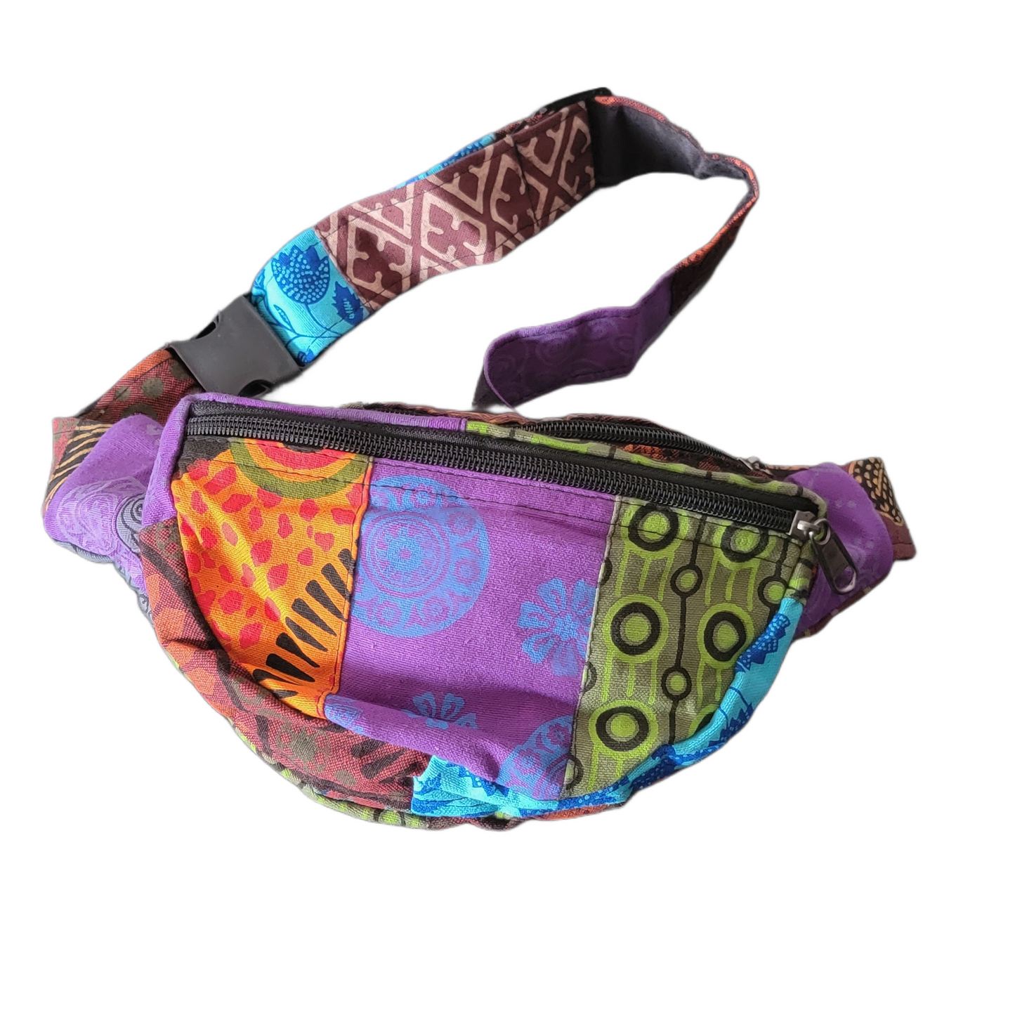 Multicolor Patchwork Fanny Pack - Premium Hemp fanny pack from Nepsera Collection - Just $18.00! Shop now at Nepsera Collection