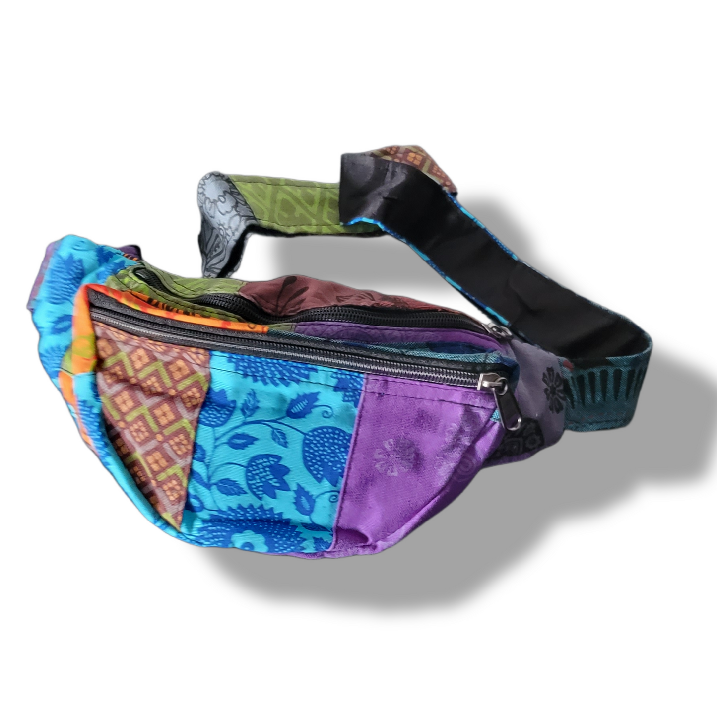 Multicolor Patchwork Fanny Pack - Premium Hemp fanny pack from Nepsera Collection - Just $18.00! Shop now at Nepsera Collection