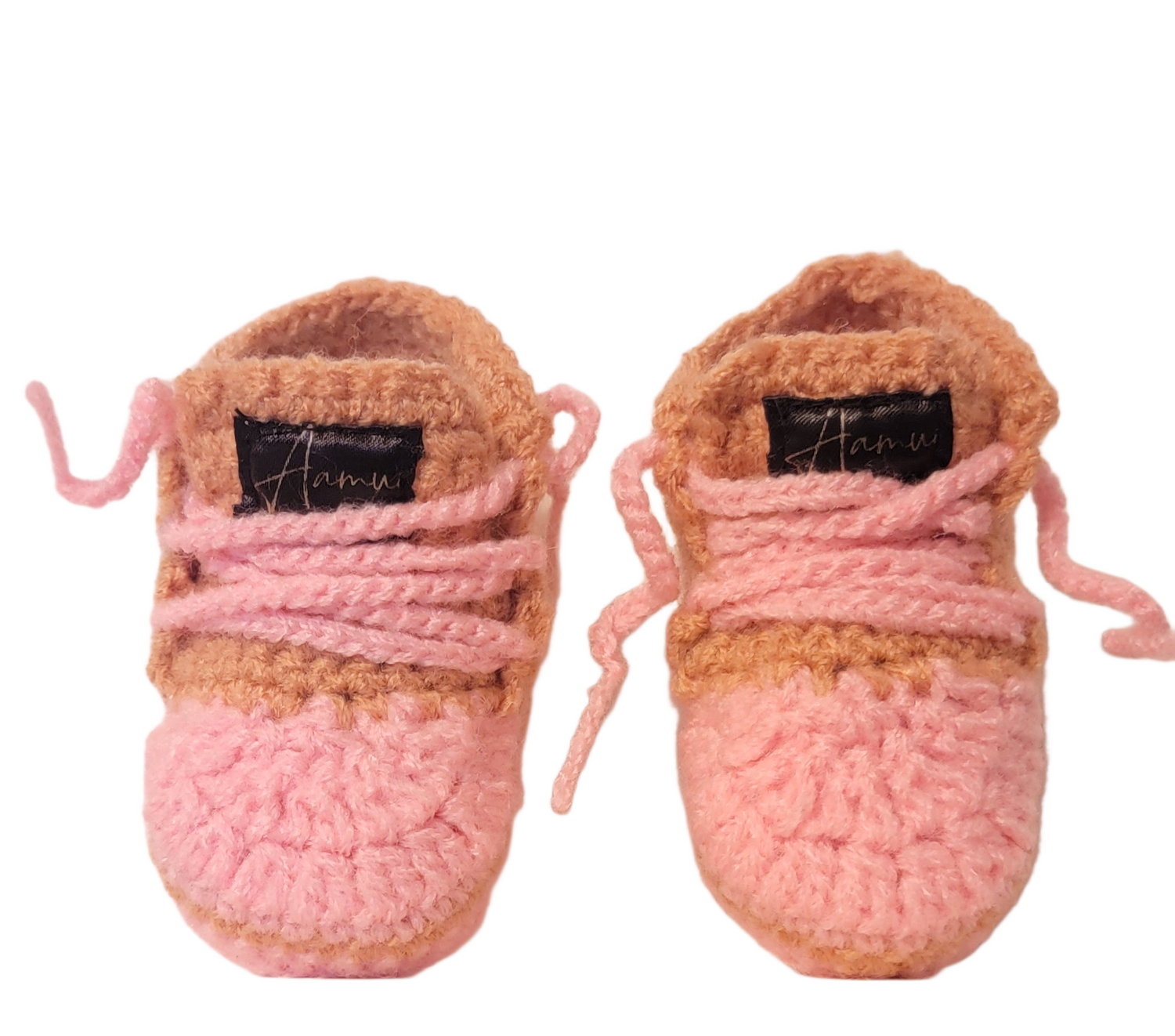 Little baby shoes. Hand knitted first sneakers for newborn boy or girl. Crochet handmade bootees. - Premium  from Aamui Nepal - Just $20.00! Shop now at Nepsera Collection