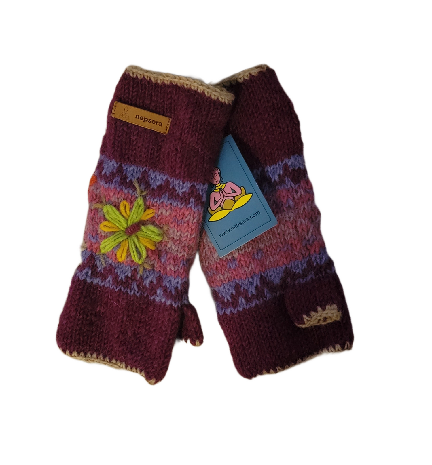 Flower Embroidered Knitted Wool Wrist Warmers
. - Premium  from Nepsera Collection - Just $20.00! Shop now at Nepsera Collection