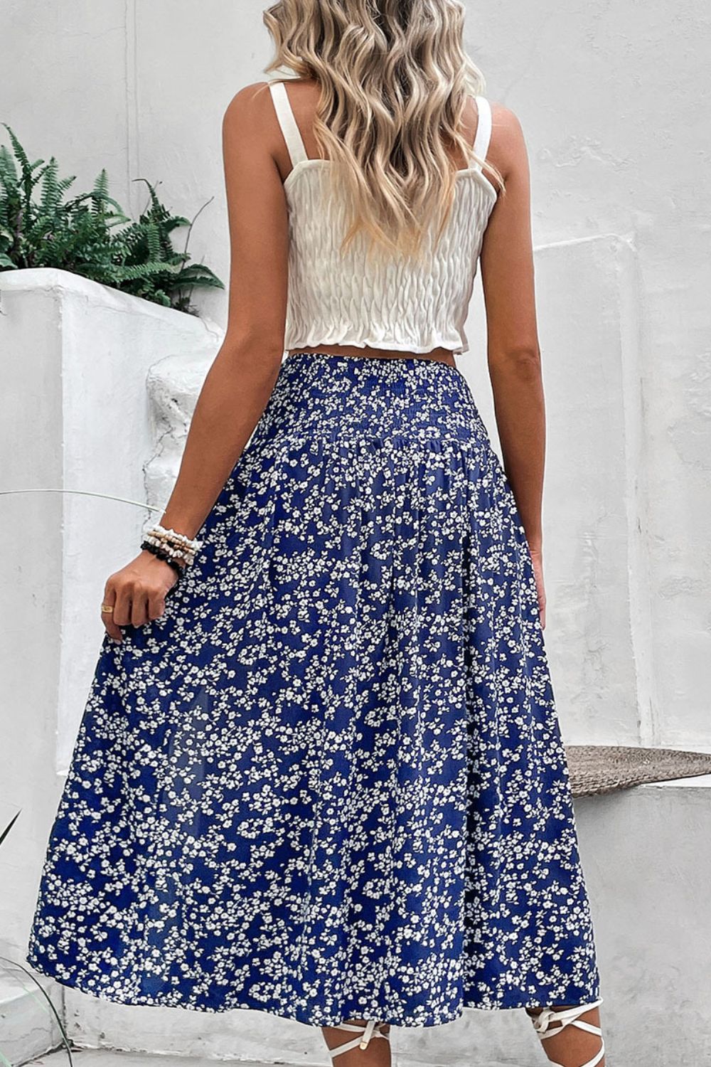 Ditsy Floral Slit High Waist Skirt - Premium Boho Dress from Nepsera Collection - Just $30.00! Shop now at Nepsera Collection