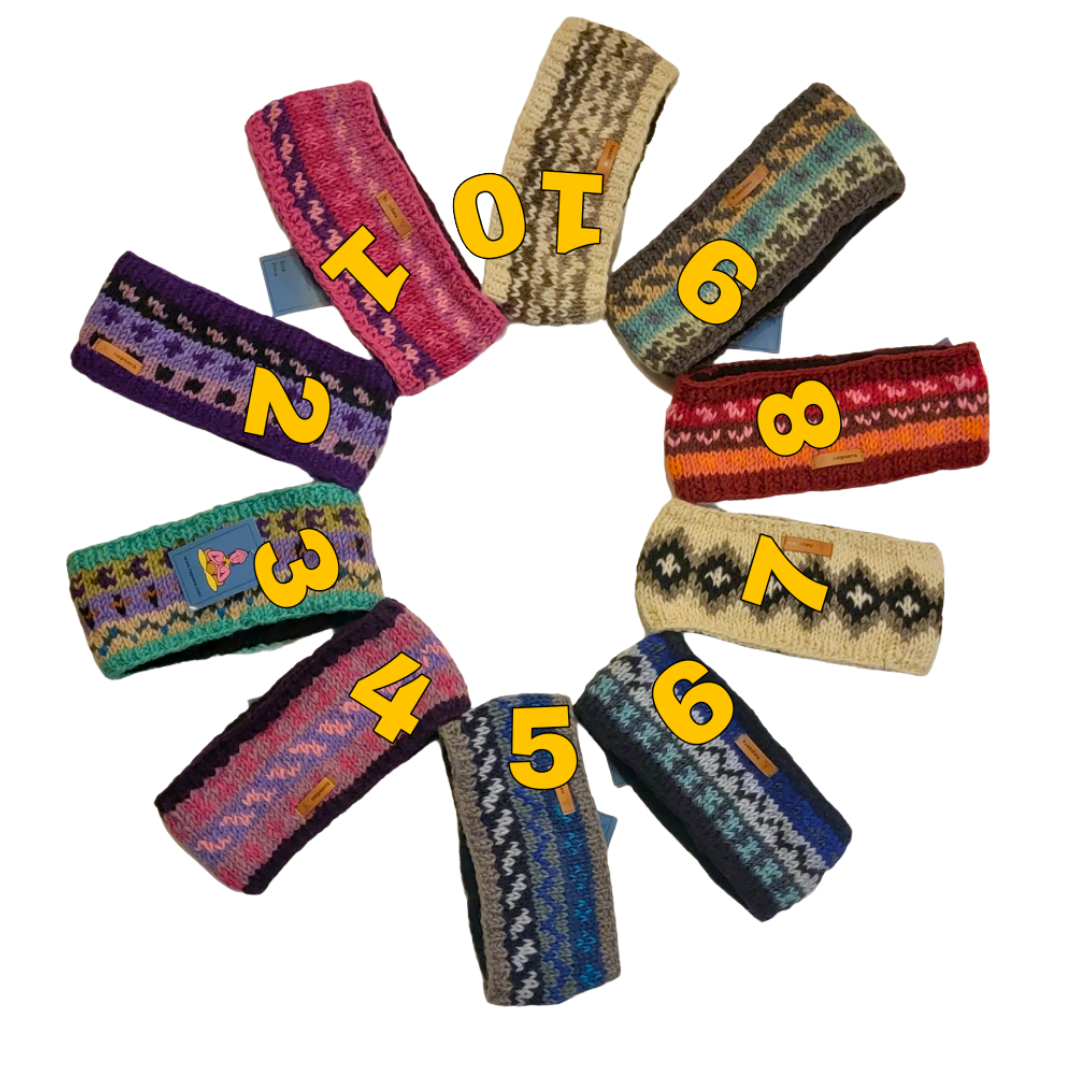 Fleece Lined Wool Patterned Headband Woolen - Premium from Nepsera Collection - Just $15! Shop now at Nepsera Collection