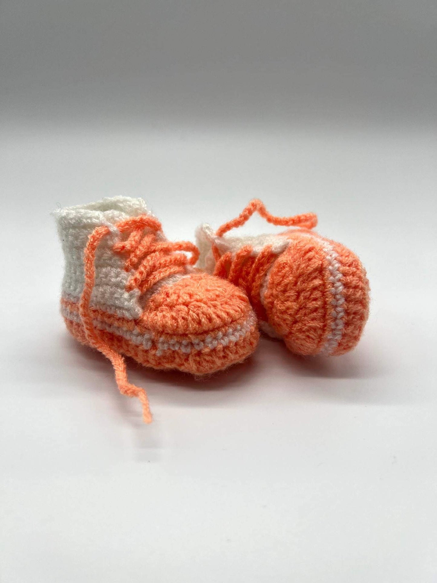 Little baby shoes. Hand knitted first sneakers for newborn boy or girl. Crochet handmade bootees. - Premium  from Aamui Nepal - Just $20.00! Shop now at Nepsera Collection