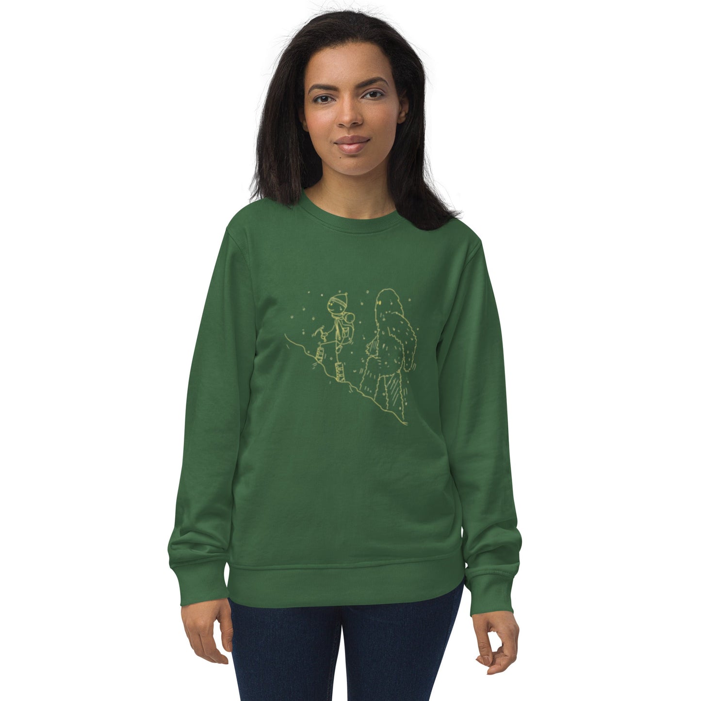 Mt Everest Climbing Yeti Unisex organic sweatshirt - Premium from Nepsera Collection - Just $45.00! Shop now at Nepsera Collection