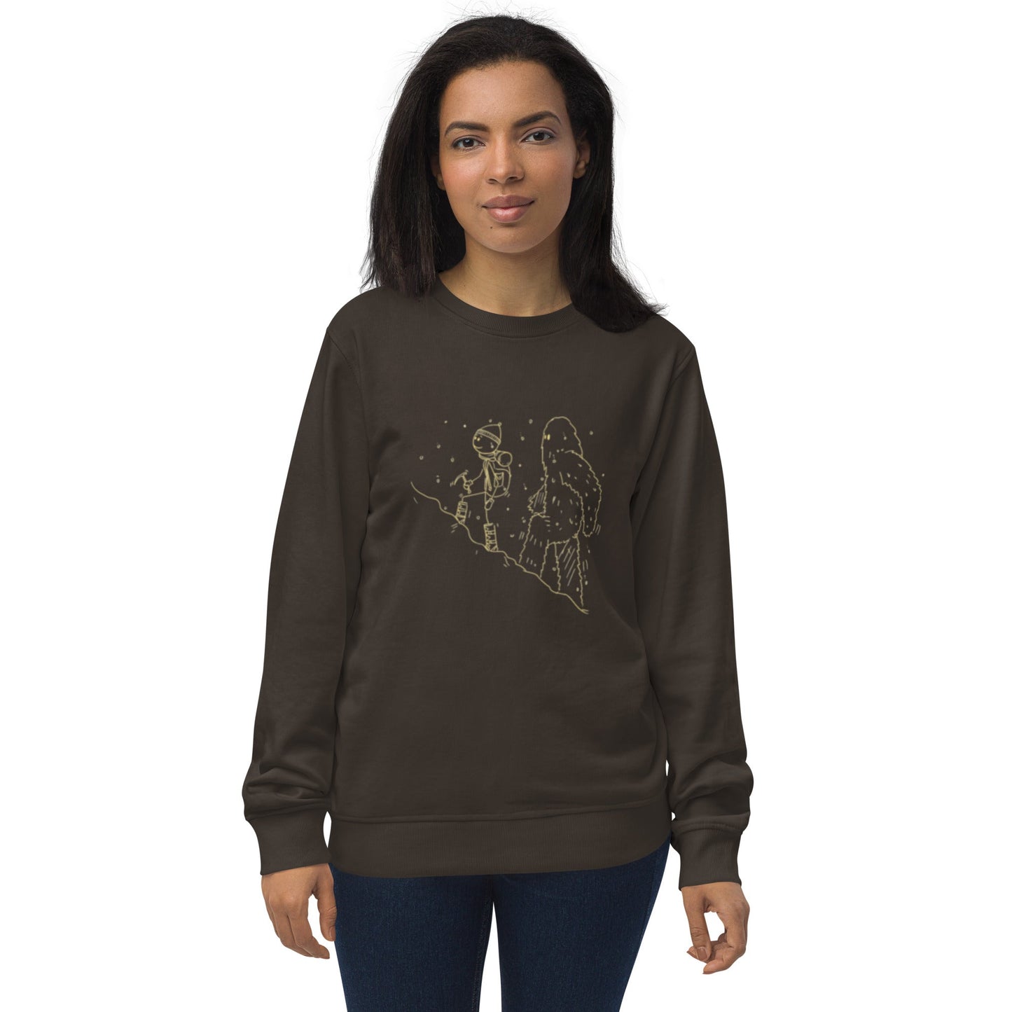 Mt Everest Climbing Yeti Unisex organic sweatshirt - Premium from Nepsera Collection - Just $45.00! Shop now at Nepsera Collection