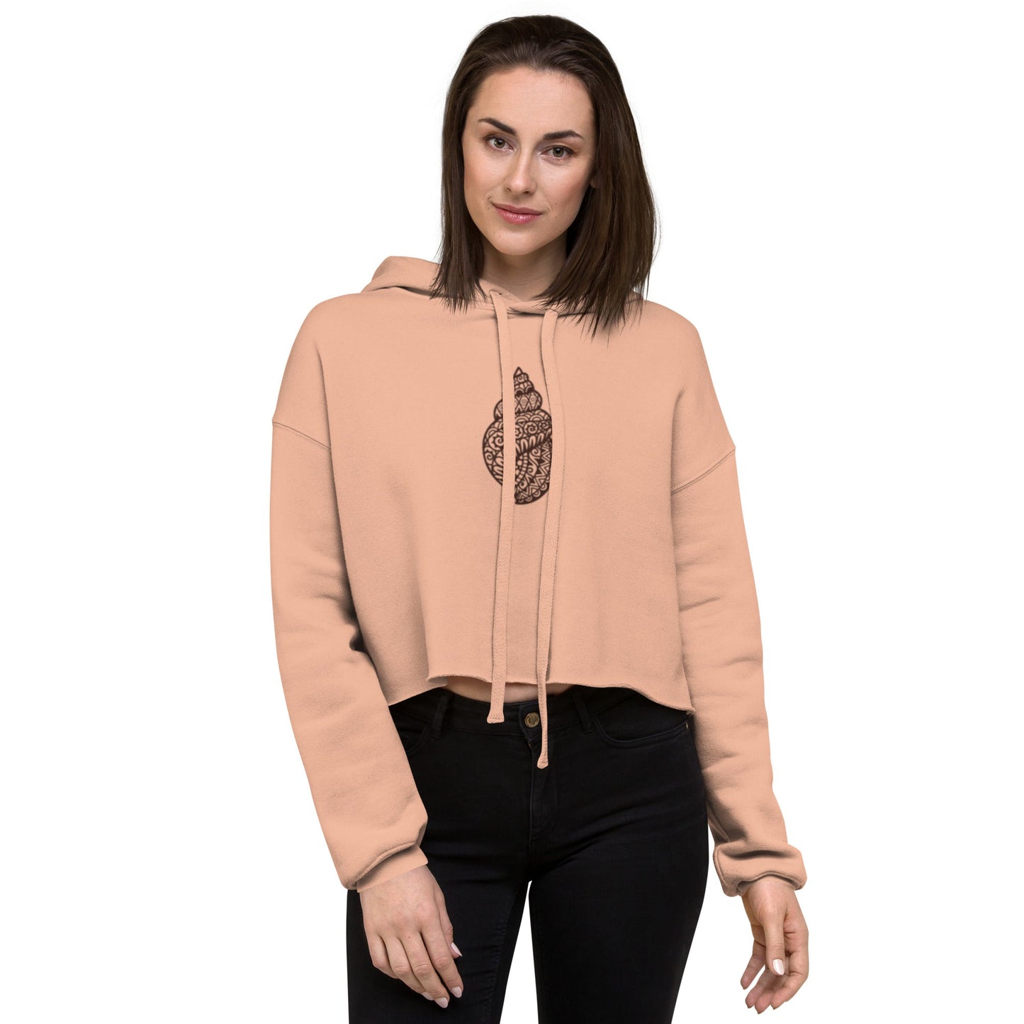 Chank Shell Theme Crop Hoodie - Premium from Nepsera Collection - Just $45.50! Shop now at Nepsera Collection