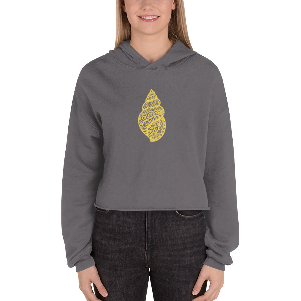 Chank Shell Theme Crop Hoodie - Premium from Nepsera Collection - Just $45.50! Shop now at Nepsera Collection