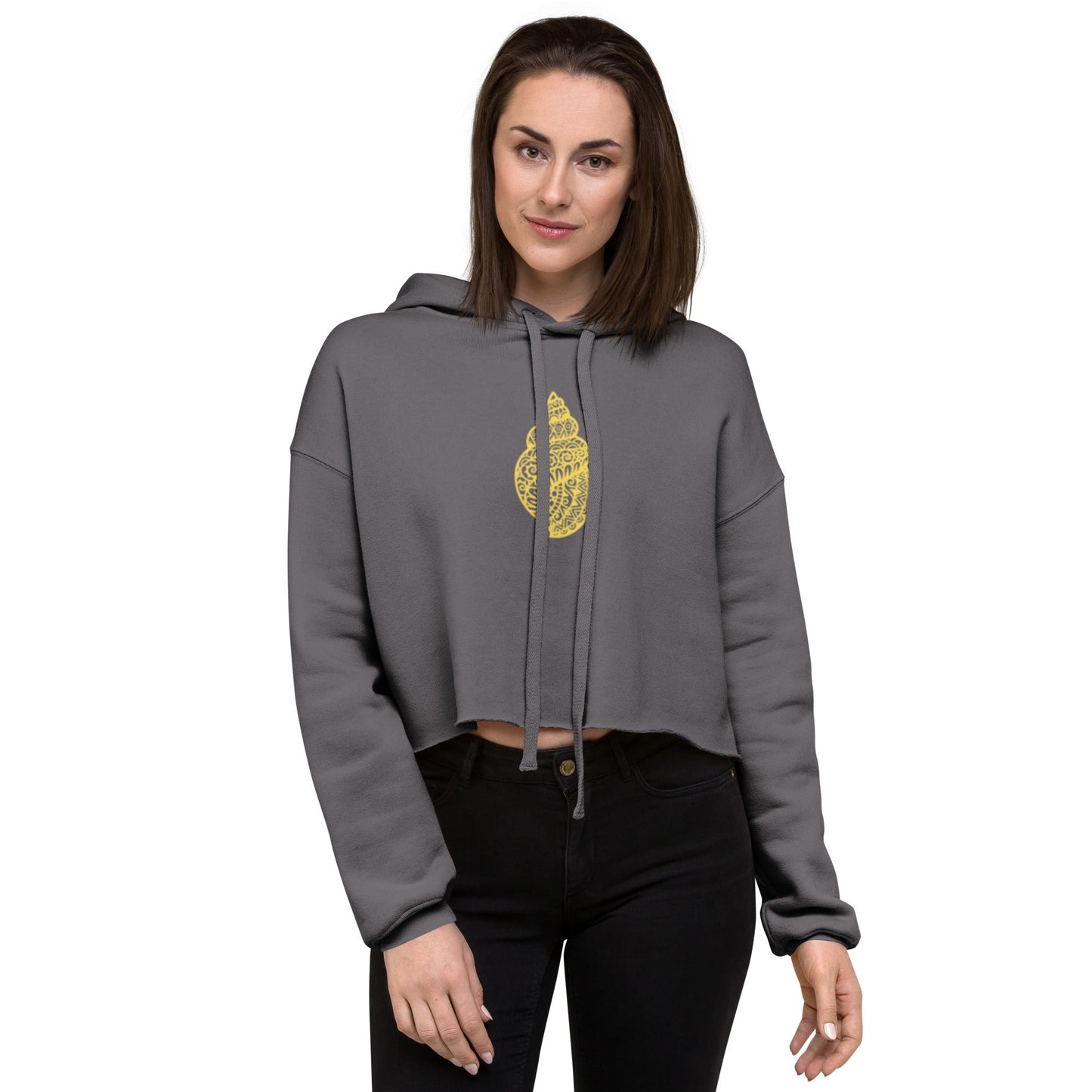 Chank Shell Theme Crop Hoodie - Premium from Nepsera Collection - Just $45.50! Shop now at Nepsera Collection