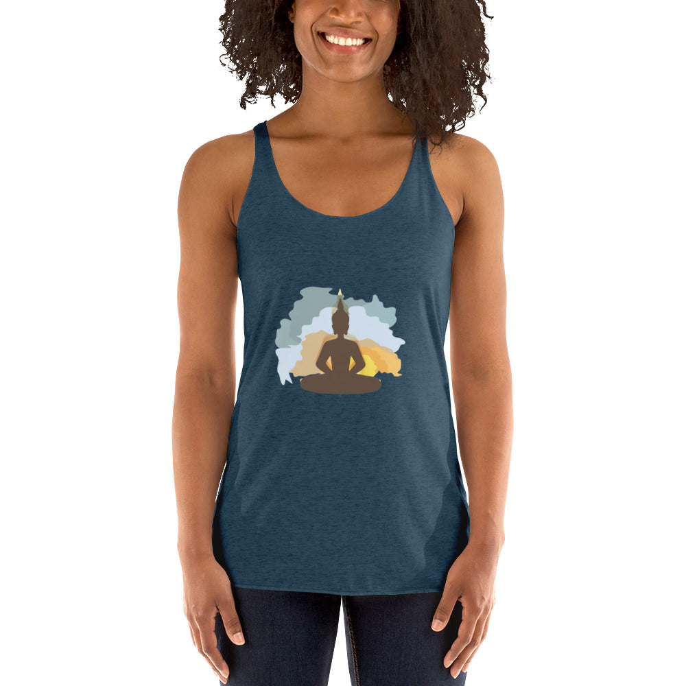 Meditating Buddha Yoga Women's Racerback Tank - Premium from Nepsera Collection - Just $25.00! Shop now at Nepsera Collection