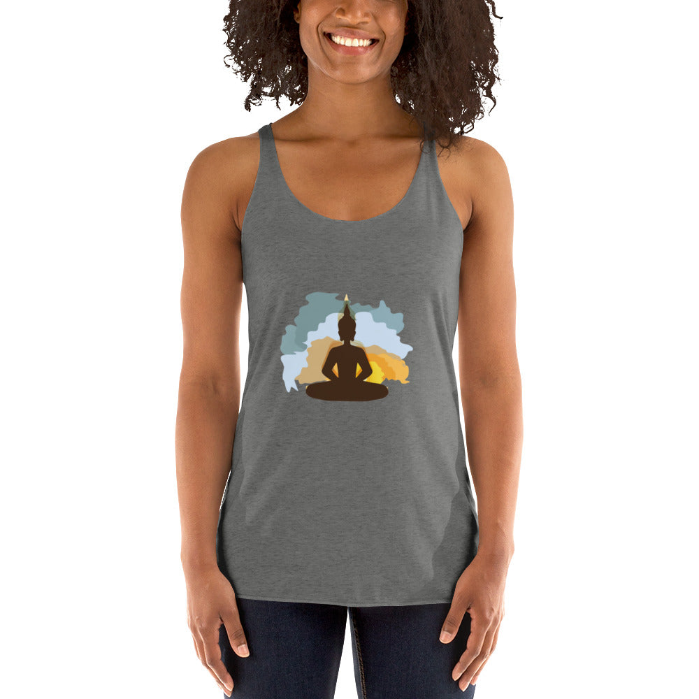 Meditating Buddha Yoga Women's Racerback Tank - Premium from Nepsera Collection - Just $25.00! Shop now at Nepsera Collection