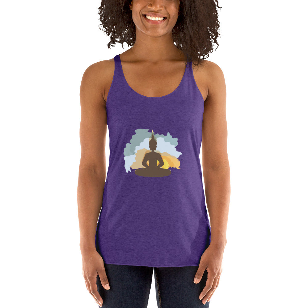 Meditating Buddha Yoga Women's Racerback Tank - Premium from Nepsera Collection - Just $25.00! Shop now at Nepsera Collection