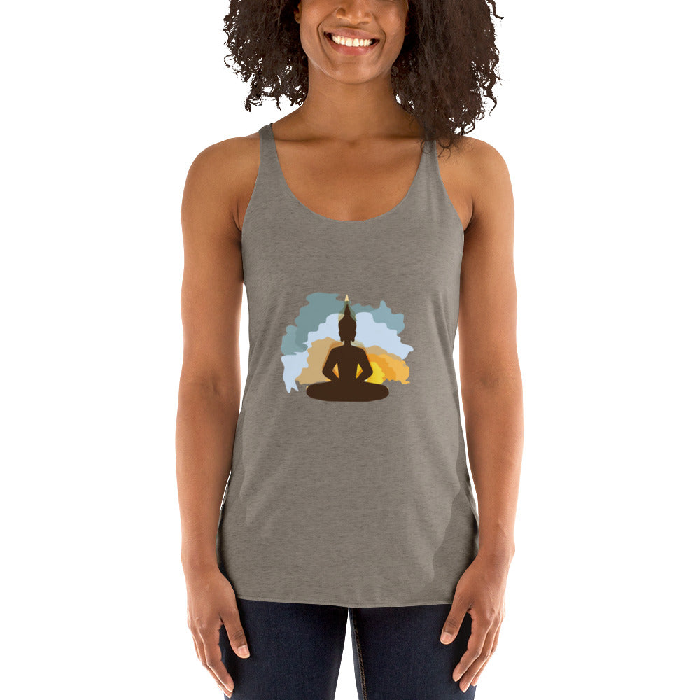 Meditating Buddha Yoga Women's Racerback Tank - Premium from Nepsera Collection - Just $25.00! Shop now at Nepsera Collection