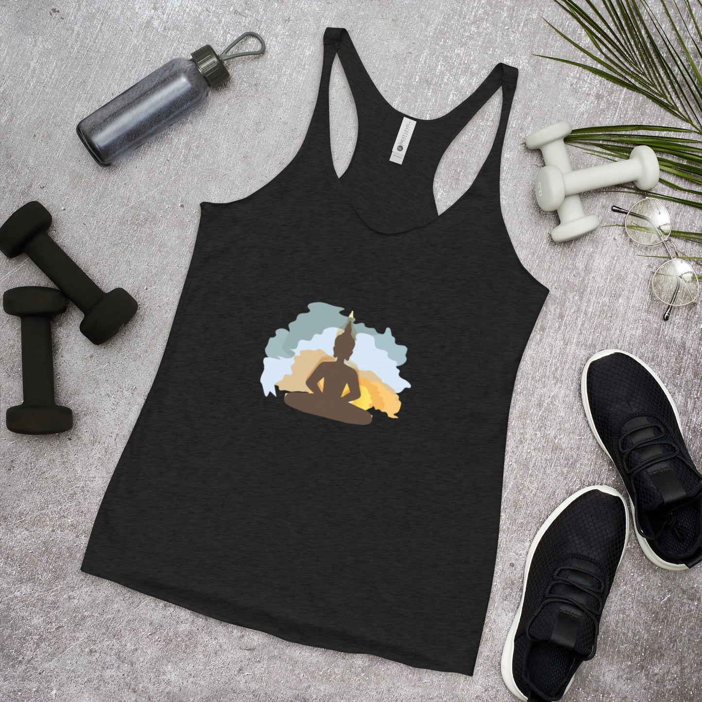 Meditating Buddha Yoga Women's Racerback Tank - Premium from Nepsera Collection - Just $25.00! Shop now at Nepsera Collection