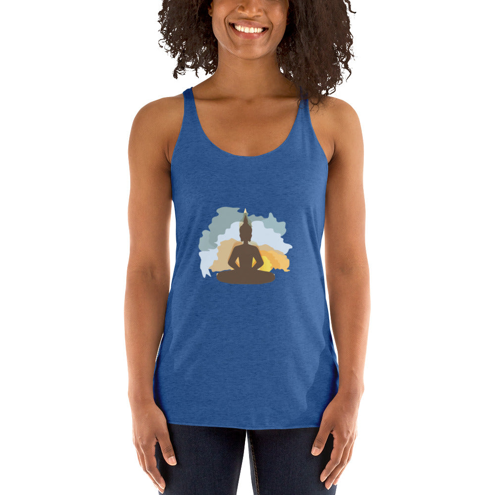 Meditating Buddha Yoga Women's Racerback Tank - Premium from Nepsera Collection - Just $25.00! Shop now at Nepsera Collection
