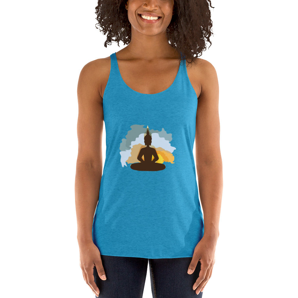 Meditating Buddha Yoga Women's Racerback Tank - Premium from Nepsera Collection - Just $25.00! Shop now at Nepsera Collection