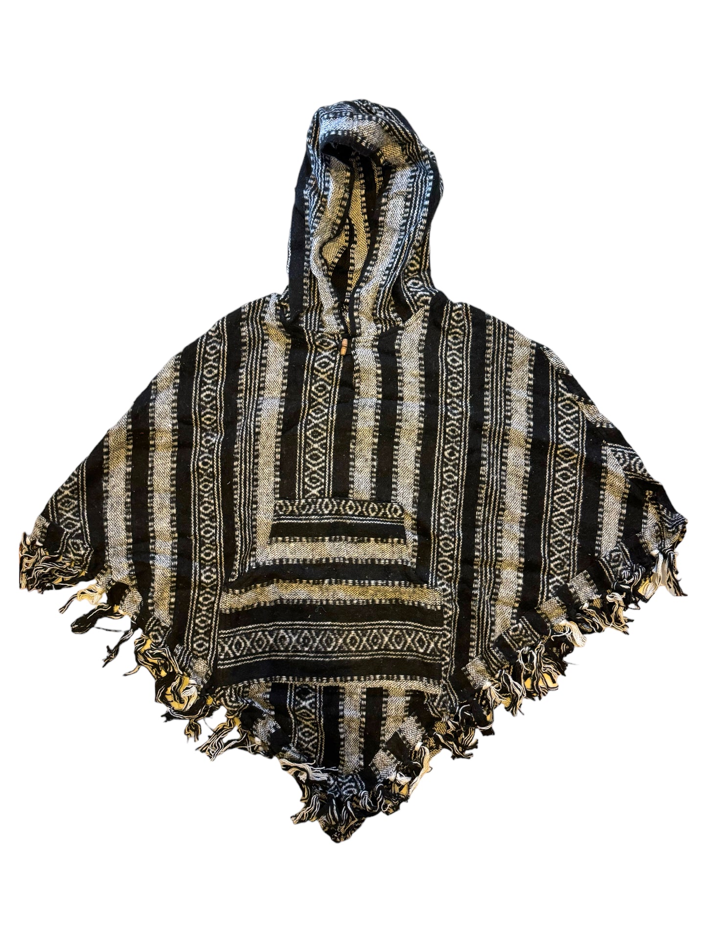 Himalayan Hooded Cape Nepalese 100% Cotton Poncho!