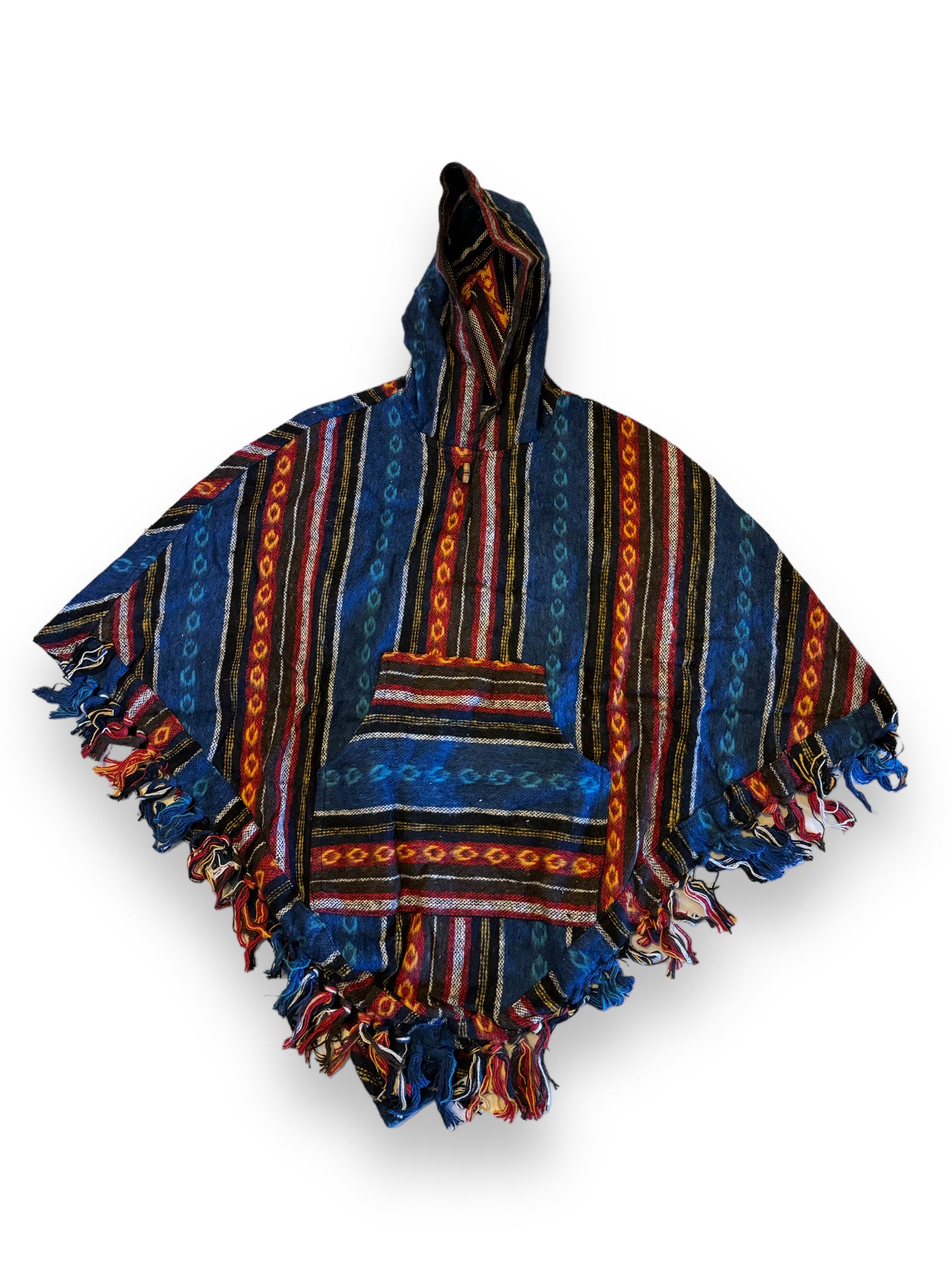 Himalayan Hooded Cape Nepalese 100% Cotton Poncho!