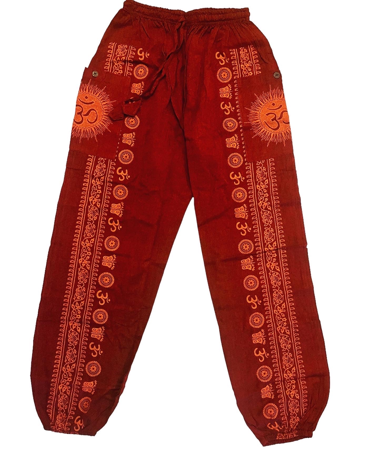 Om Print Drawstring Harem Pant