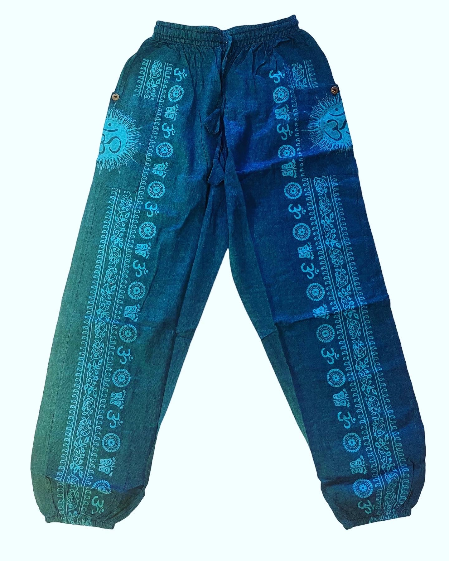 Om Print Drawstring Harem Pant