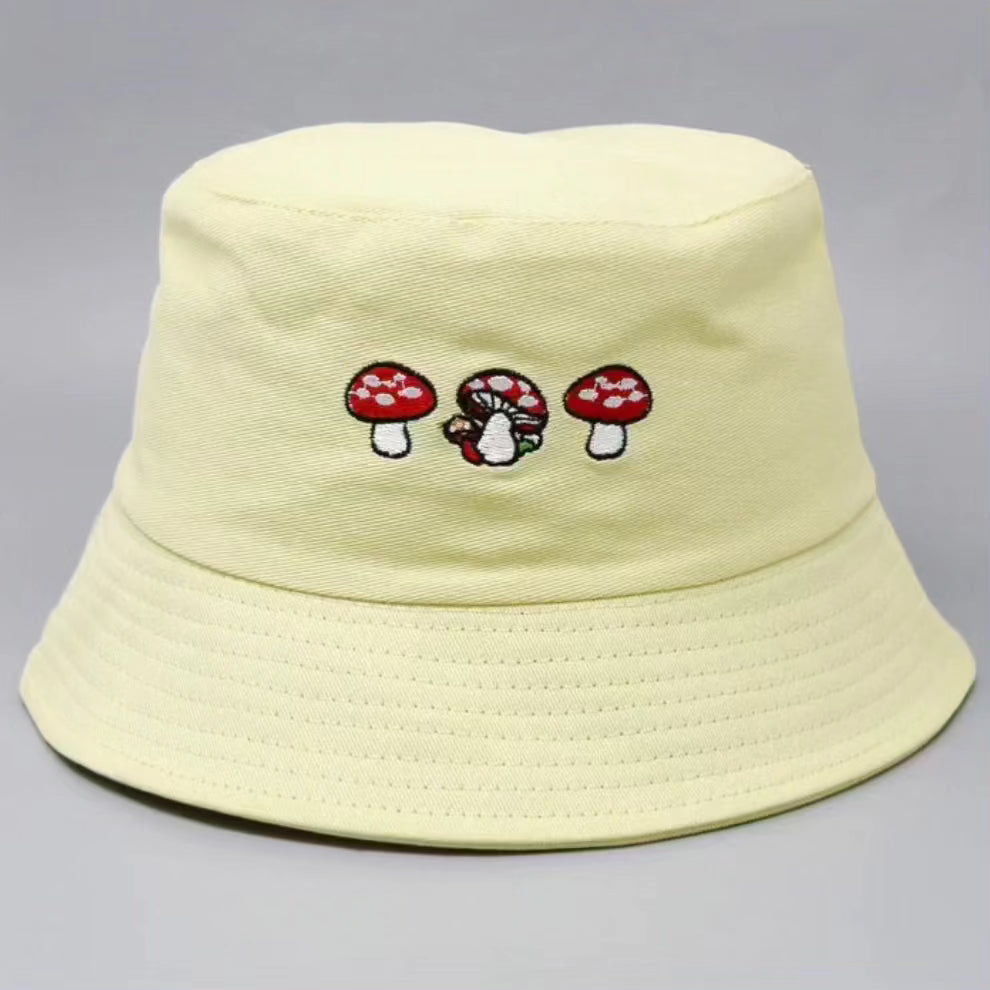 Embroidered Mushroom Reversible Bucket Hat - Premium bucket hat from Nepsera Collection - Just $20.00! Shop now at Nepsera Collection