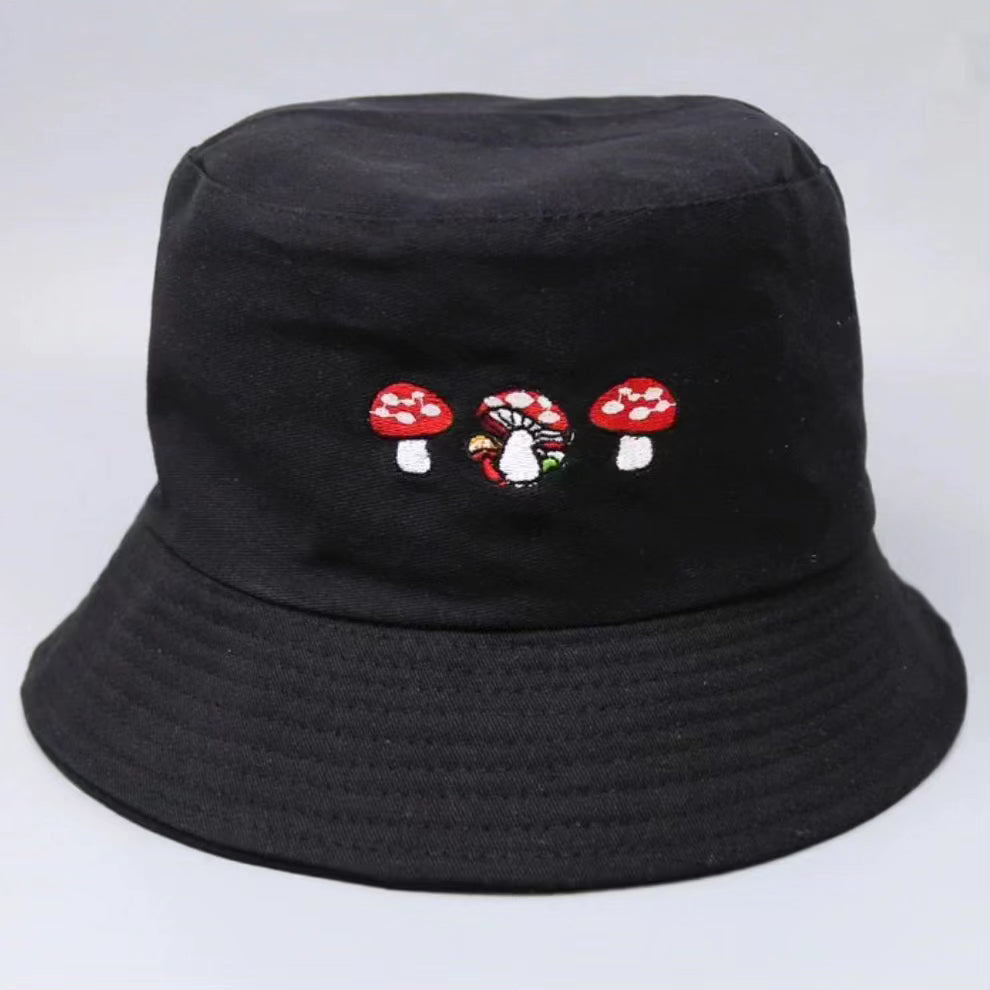 Embroidered Mushroom Reversible Bucket Hat - Premium bucket hat from Nepsera Collection - Just $20.00! Shop now at Nepsera Collection