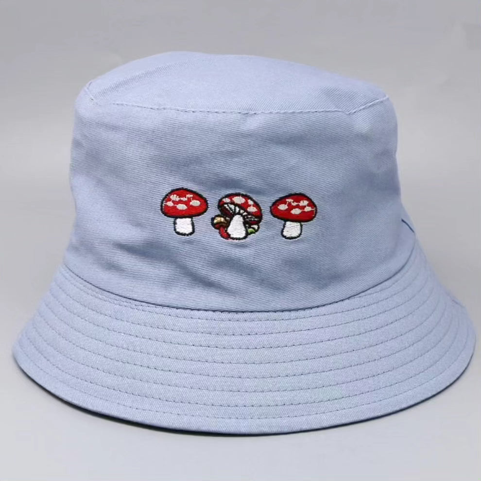 Embroidered Mushroom Reversible Bucket Hat - Premium bucket hat from Nepsera Collection - Just $20.00! Shop now at Nepsera Collection