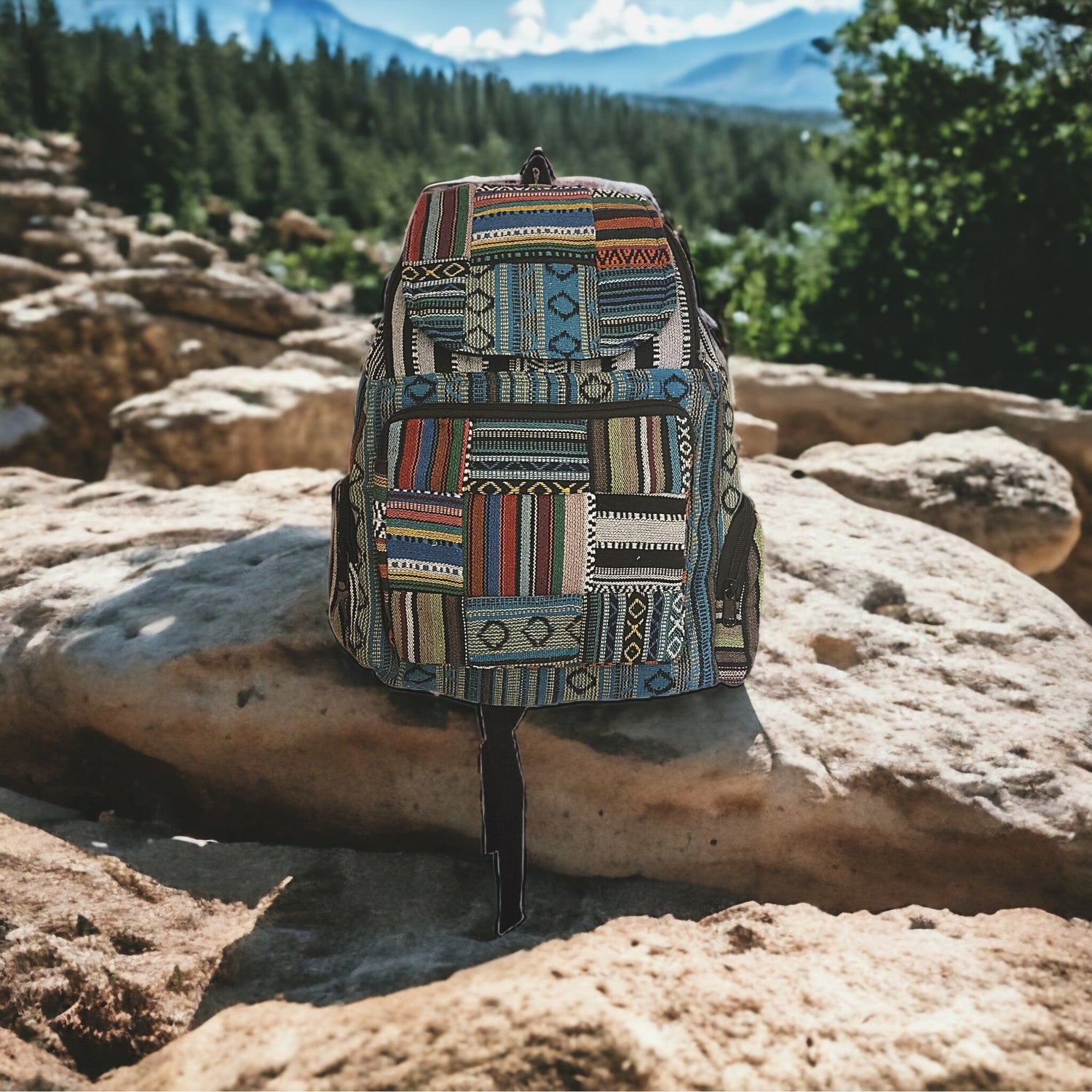 Patchwork Rucksack Bagpack - Premium bags from Nepsera Collection - Just $40.00! Shop now at Nepsera Collection