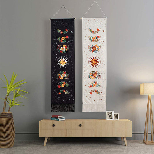 Boho Floral Eclipse Plaid Tapestry - Premium Boho from Nepsera Collection - Just $25.00! Shop now at Nepsera Collection