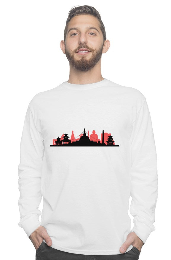 Graphic Nepal Art long sleeve tee - Premium sweatshirts from Nepsera Collection - Just $22.48! Shop now at Nepsera Collection