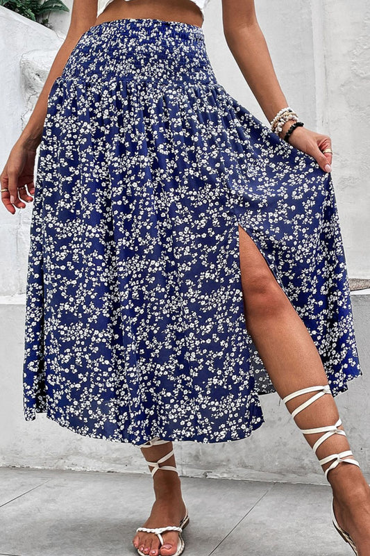 Ditsy Floral Slit High Waist Skirt - Premium Boho Dress from Nepsera Collection - Just $30.00! Shop now at Nepsera Collection