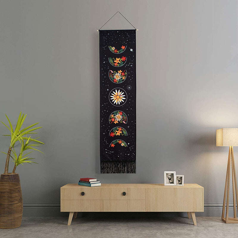 Boho Floral Eclipse Plaid Tapestry - Premium Boho from Nepsera Collection - Just $25.00! Shop now at Nepsera Collection