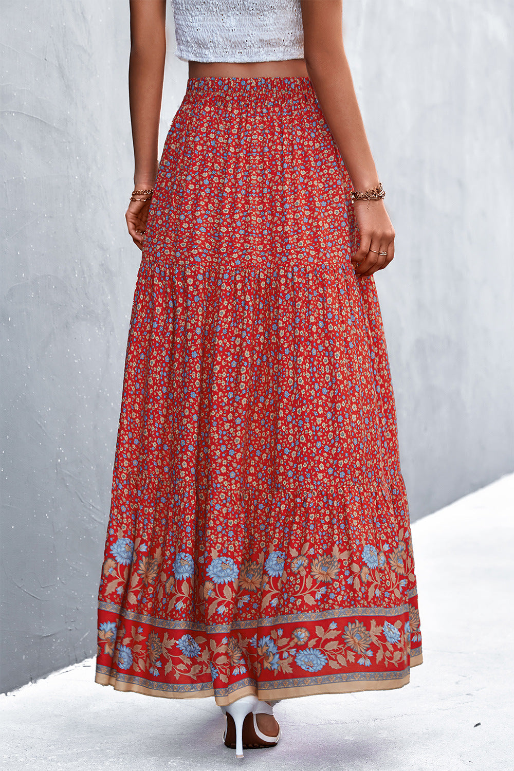 Floral Tied Maxi Skirt - Premium Boho from Nepsera Collection - Just $30.00! Shop now at Nepsera Collection