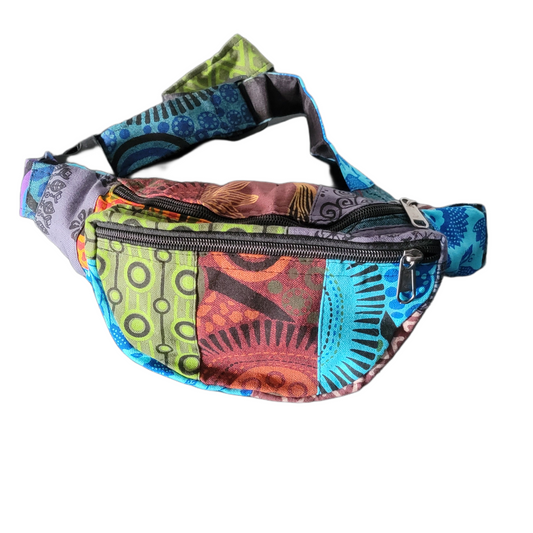 Multicolor Patchwork Fanny Pack - Premium Hemp fanny pack from Nepsera Collection - Just $18.00! Shop now at Nepsera Collection