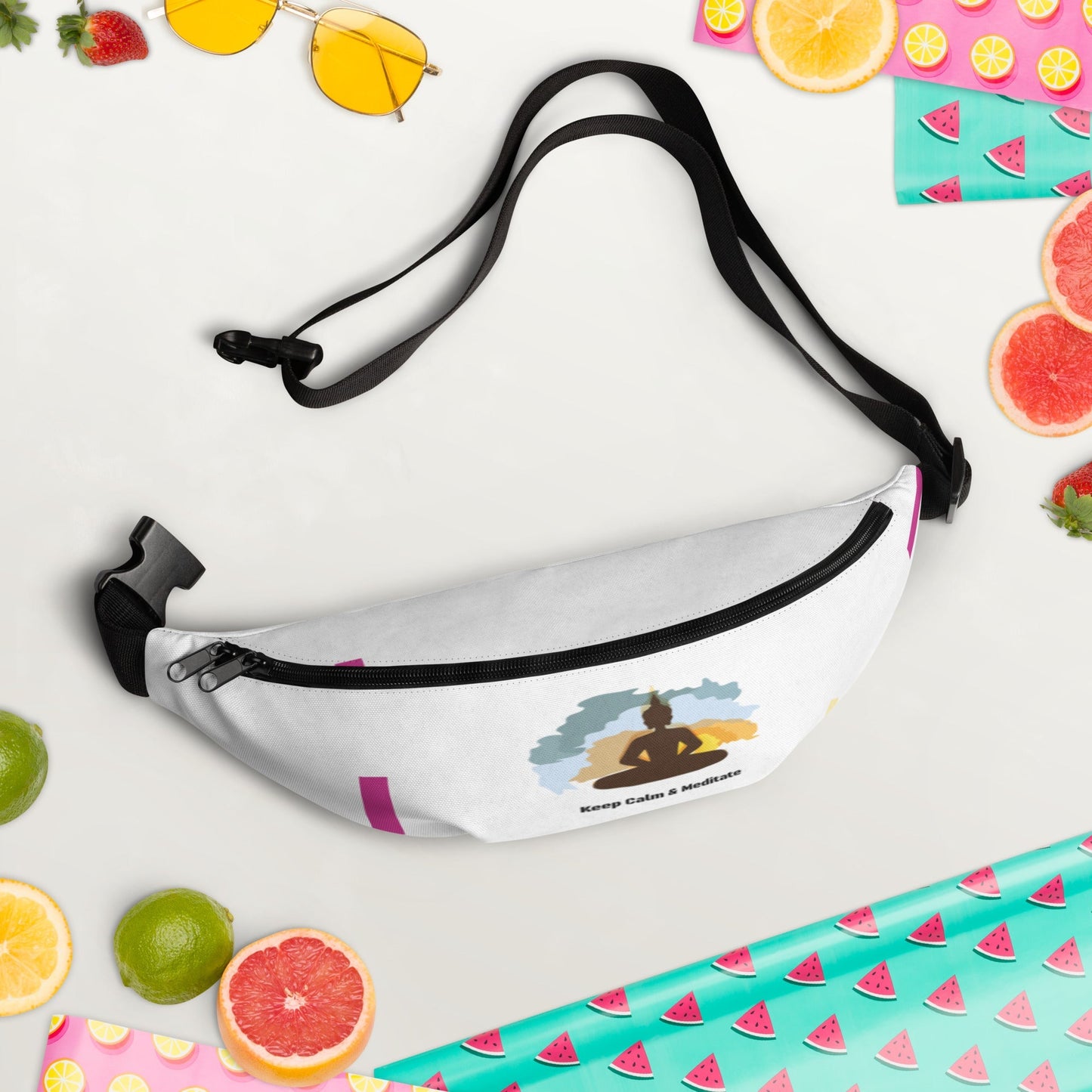 Keep Calm and Meditate Buddha Printed Fanny Pack - Premium  from Nepsera Collection - Just $32.00! Shop now at Nepsera Collection