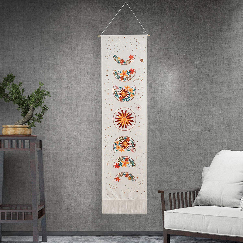 Boho Floral Eclipse Plaid Tapestry - Premium Boho from Nepsera Collection - Just $25.00! Shop now at Nepsera Collection