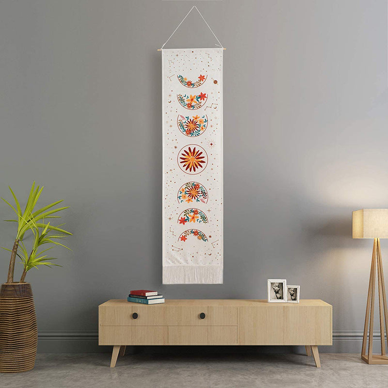 Boho Floral Eclipse Plaid Tapestry - Premium Boho from Nepsera Collection - Just $25.00! Shop now at Nepsera Collection