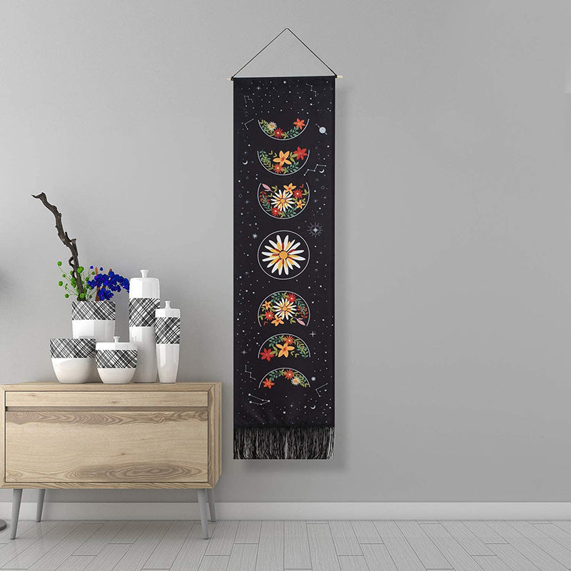 Boho Floral Eclipse Plaid Tapestry - Premium Boho from Nepsera Collection - Just $25.00! Shop now at Nepsera Collection