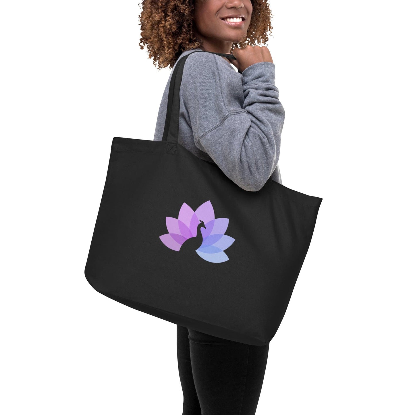 Peacock Theme Large organic tote bag - Premium  from Nepsera Collection - Just $35.00! Shop now at Nepsera Collection