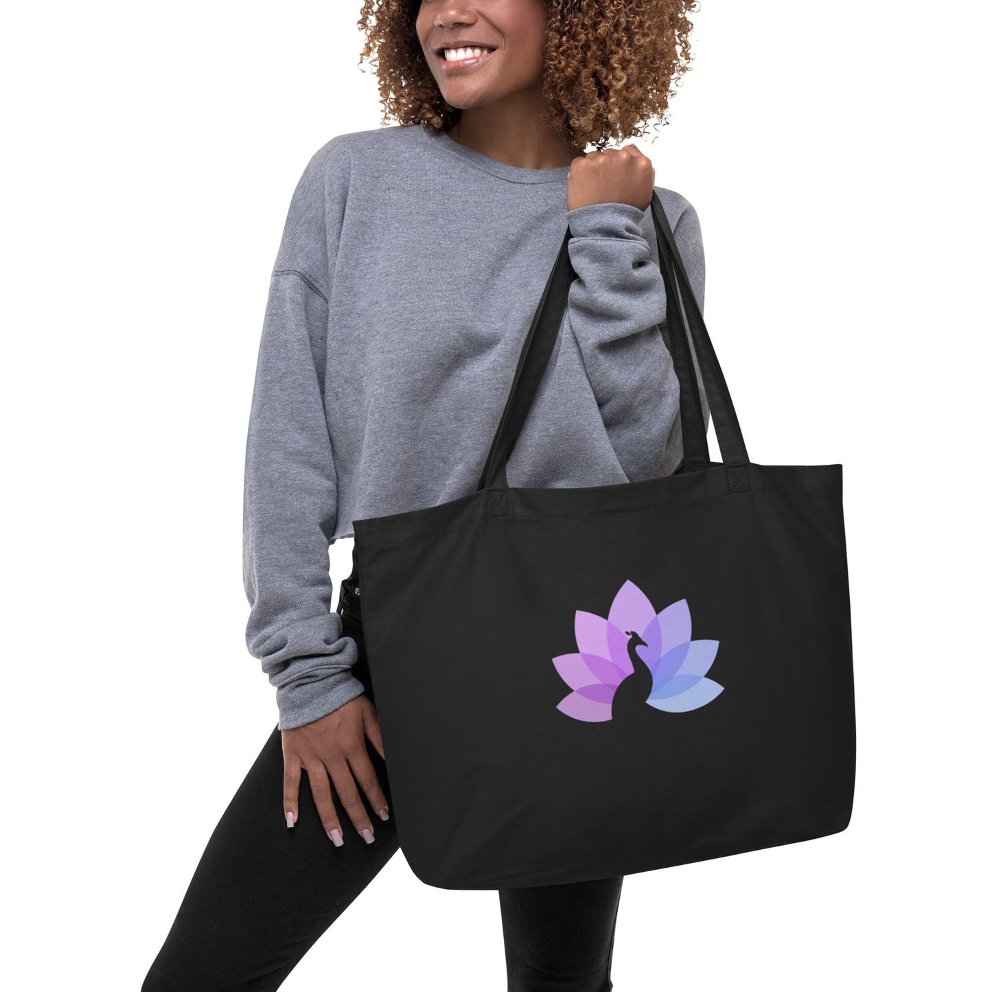 Peacock Theme Large organic tote bag - Premium  from Nepsera Collection - Just $35.00! Shop now at Nepsera Collection