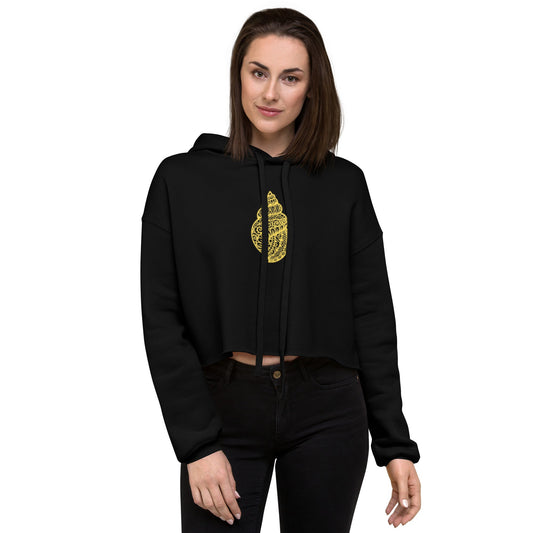 Chank Shell Theme Crop Hoodie - Premium  from Nepsera Collection - Just $45.50! Shop now at Nepsera Collection