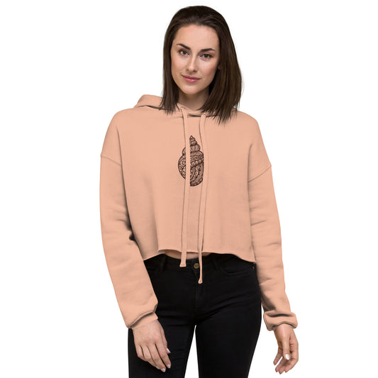 Chank Shell Theme Crop Hoodie - Premium from Nepsera Collection - Just $45.50! Shop now at Nepsera Collection